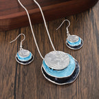 CRING COCO Bohemian 3-Layer Round Zinc Alloy Enamel Jewelry Set