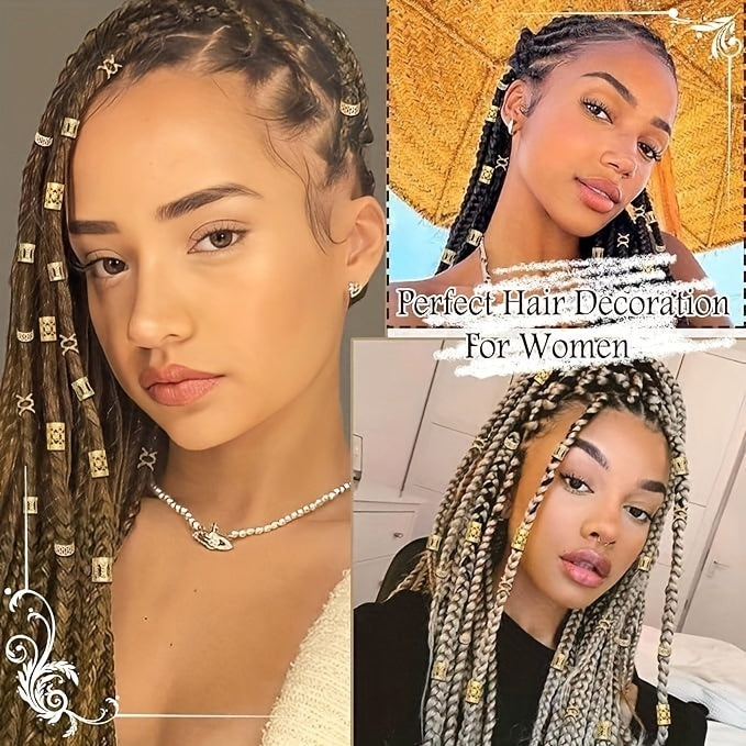 40pcs Alloy Hair Cuffs & Rings for Braids