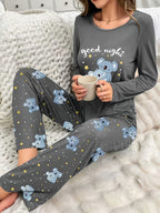Women'S Cozy Gray Pyjama Set