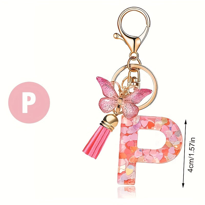 Alphabet Initial Letter Keychain Cute Backpack Charm