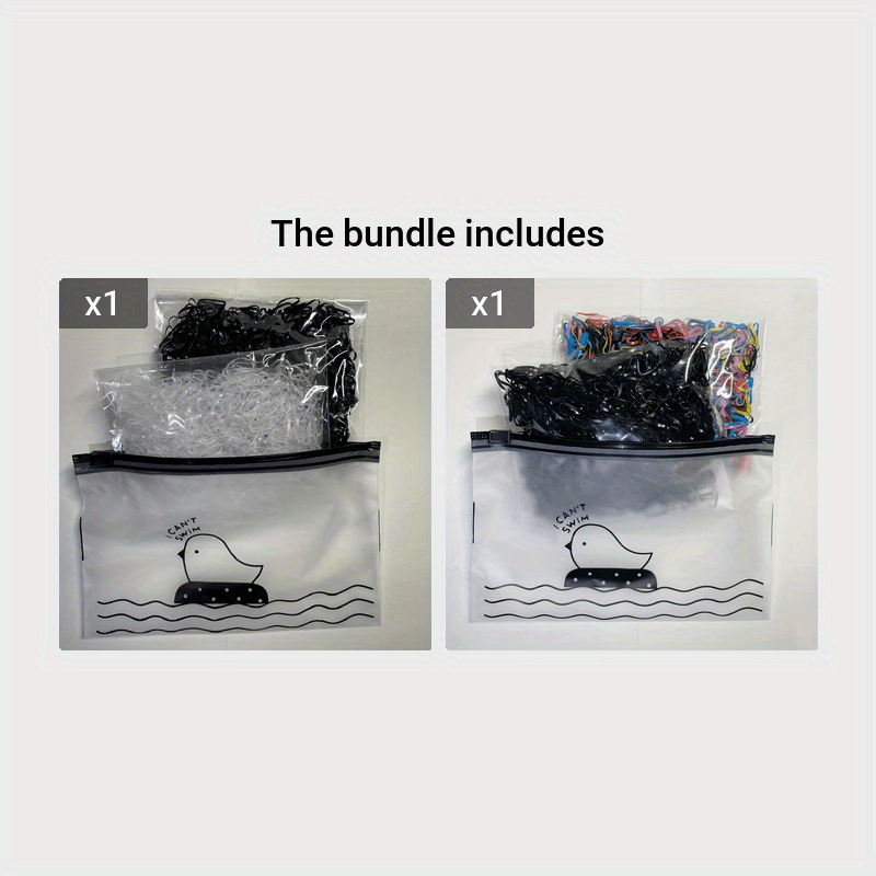 1000pcs Jelly Colour High Elasticity Soft Hair Bands with Glitter.
