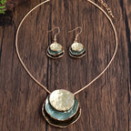 CRING COCO Bohemian 3-Layer Round Zinc Alloy Enamel Jewelry Set