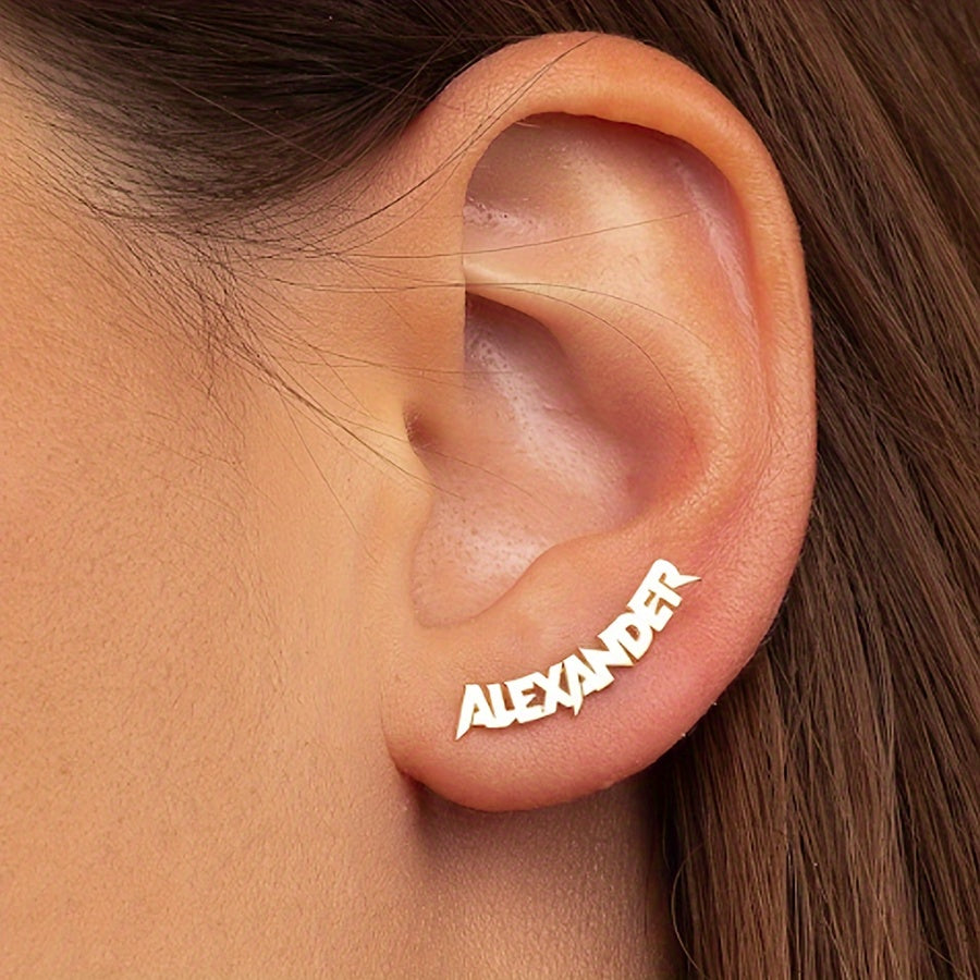 Personalized Letter Stud Earrings.