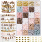 Boho Chic 2600pcs Bracelet Making Kit with Butterfly Charms & Clay Beads