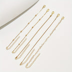 5pcs/set Simple Style Silver Thin Chain Bracelets