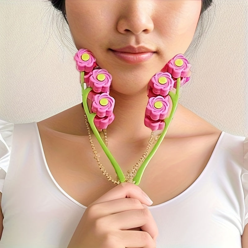 Face Massager, Flower Type Massage Roller