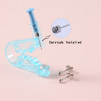 3 PCS Piercing Tool And Steel Ball Stud Earrings Set.