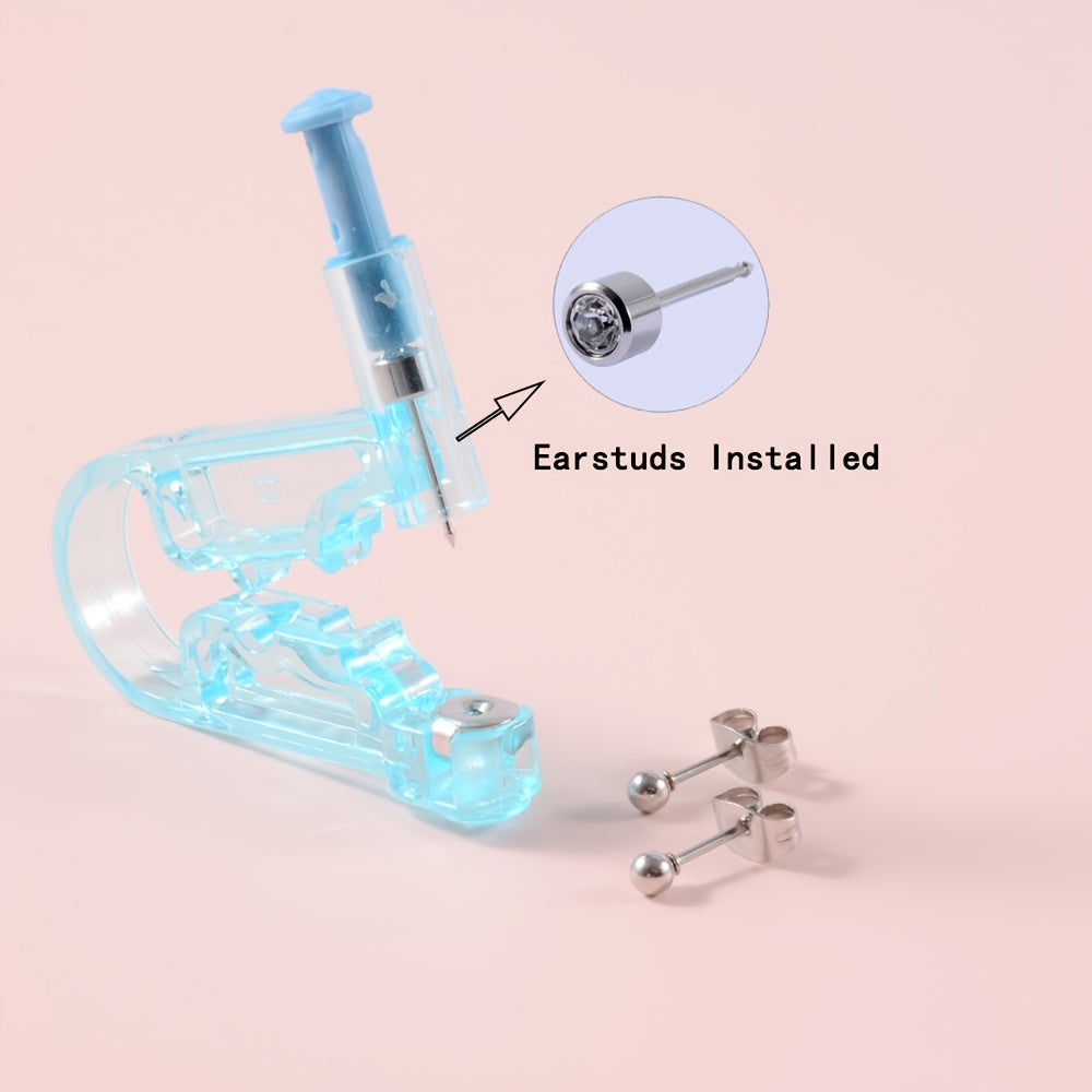 3 PCS Piercing Tool And Steel Ball Stud Earrings Set.