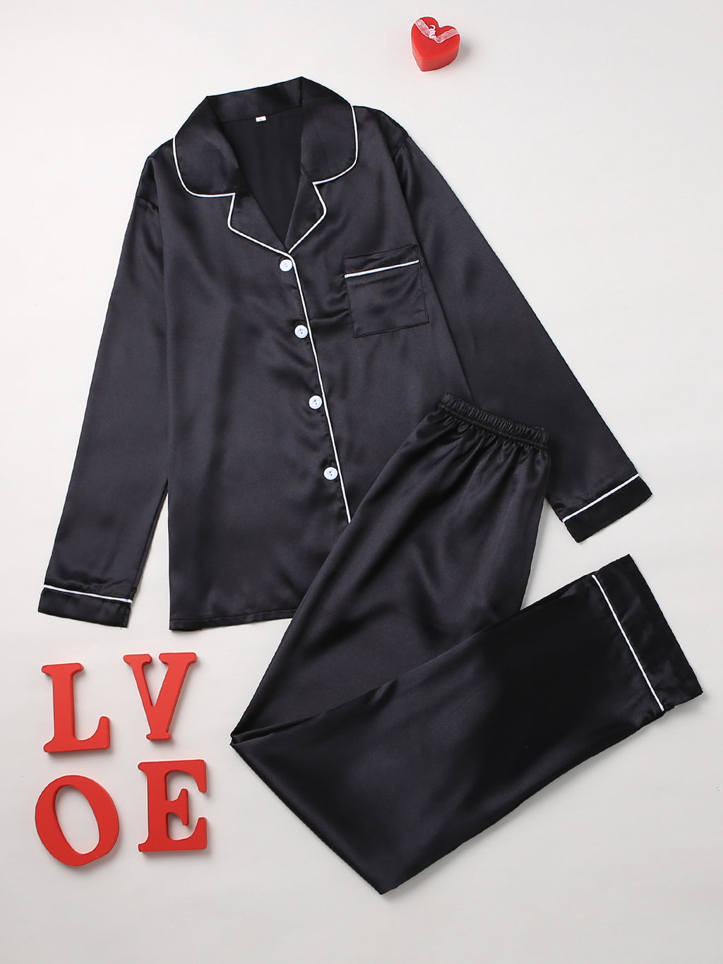 Cozy Solid Pyjama Set Women's Sleepwear