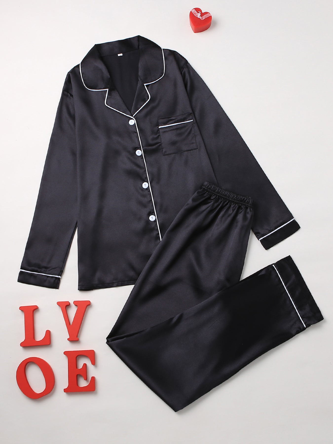 Cozy Solid Pyjama Set Women's Sleepwear