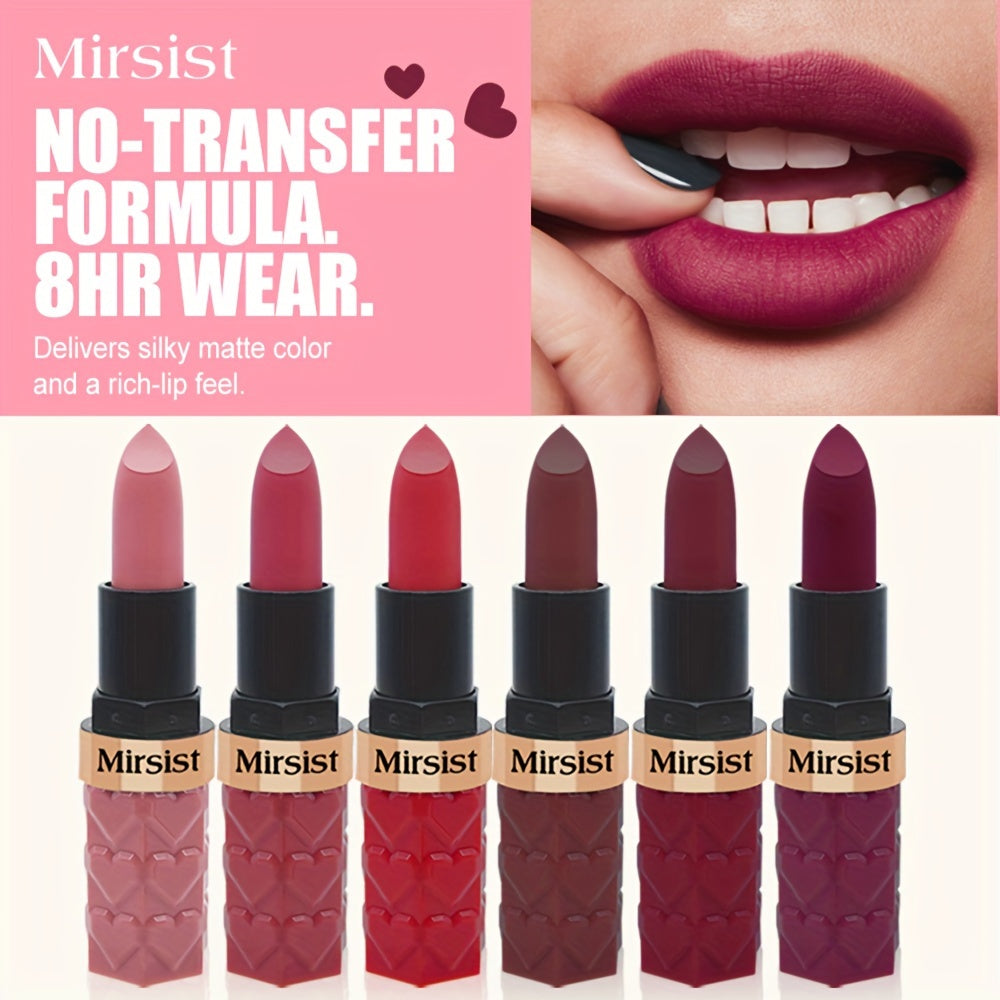 Mirsist 6-Color Soft-Focus Matte Lipstick
